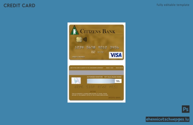Beispielvorschau der Guyana Citizens Bank Visa Goldkarte